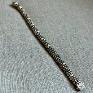 LAGOS Caviar Sterling Silver 18kt Gold Bracelet